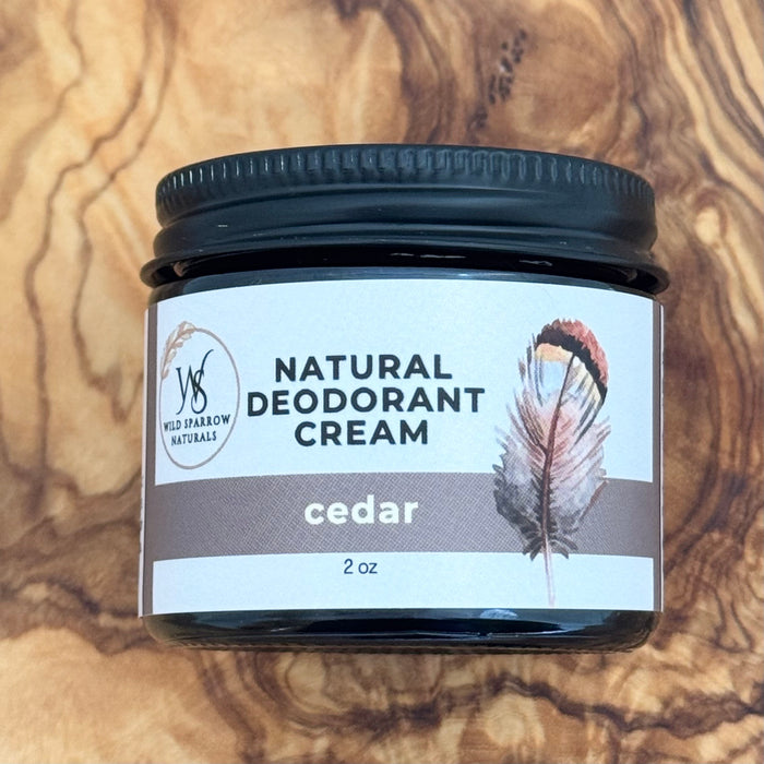 Natural Deodorant Cream - Cedar